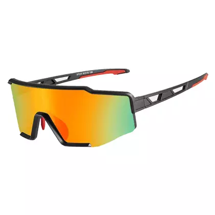 Rockbros SP225BK okuliare na bicykel / športové, polarizované, čierne a sivé
