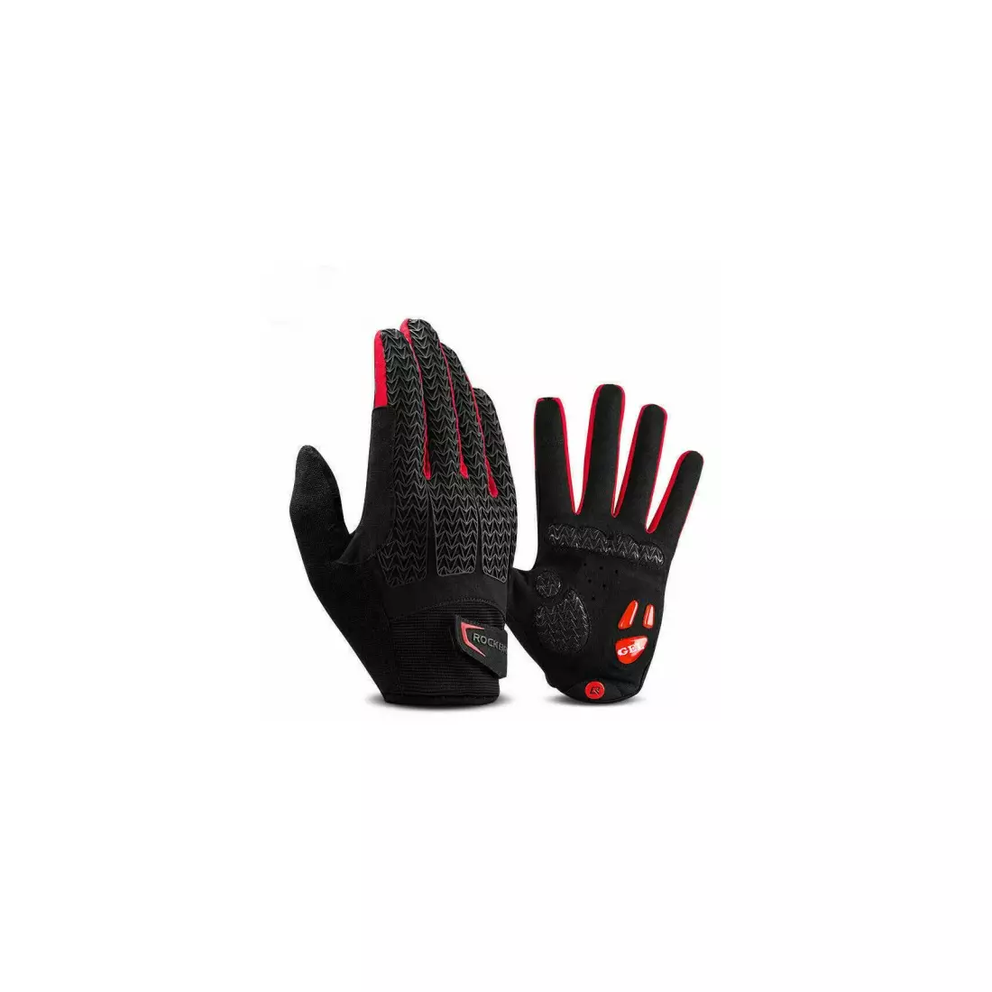 Rockbros cyklistické rukavice, gélové, čierno-červené S169-1BR