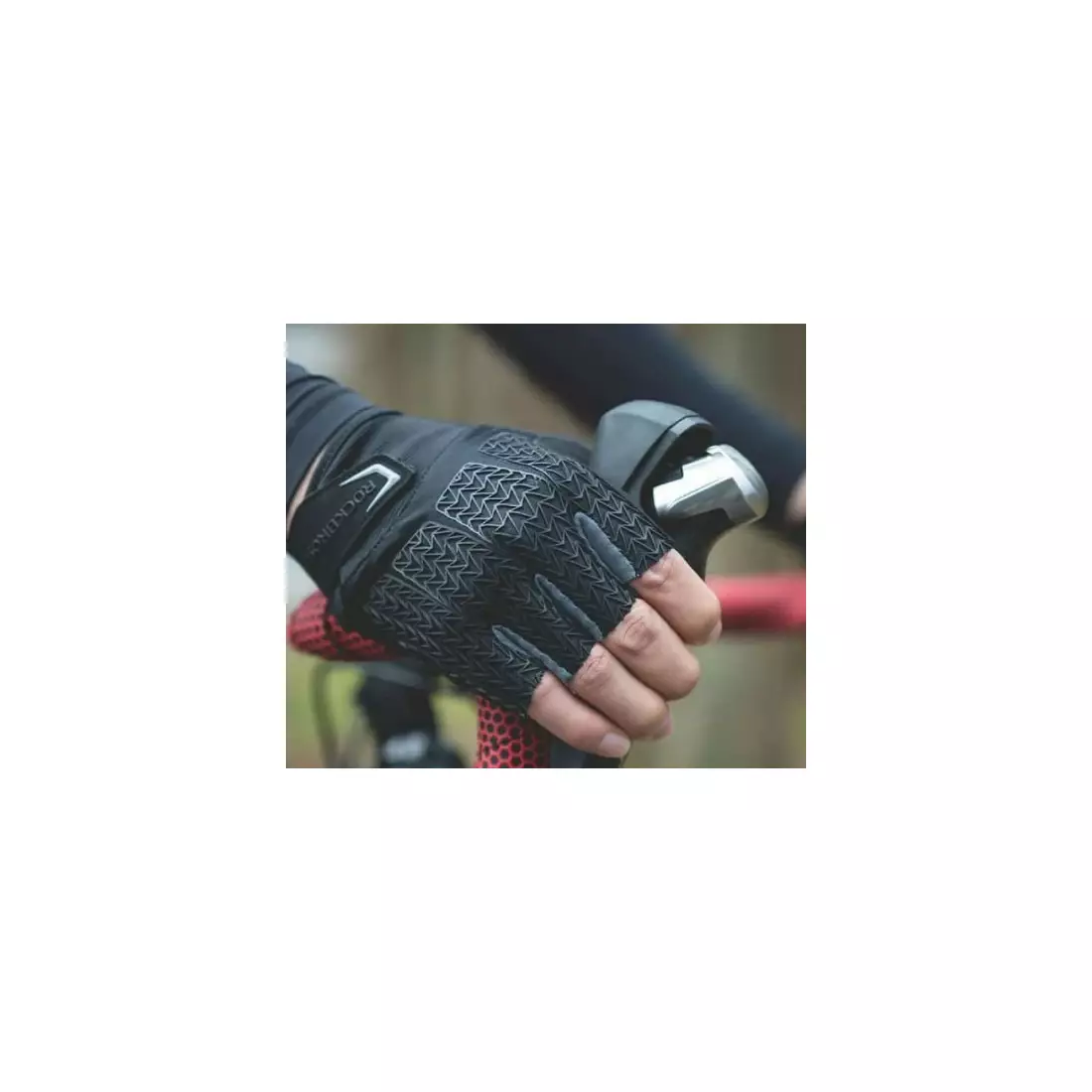 Rockbros cyklistické rukavice krátky prst čierno-šedé S169BGR