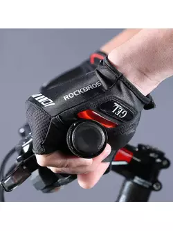 Rockbros  cyklistické rukavice s krátkym prstom, čierne S143-BK