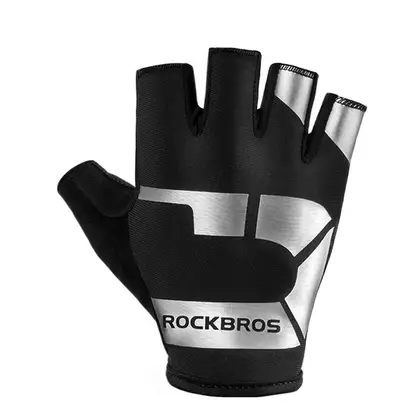 Rockbros cyklistické rukavice s krátkym prstom, čierne S220