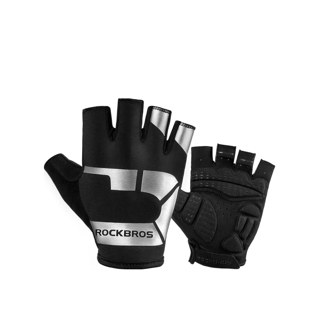 Rockbros cyklistické rukavice s krátkym prstom, čierne S220