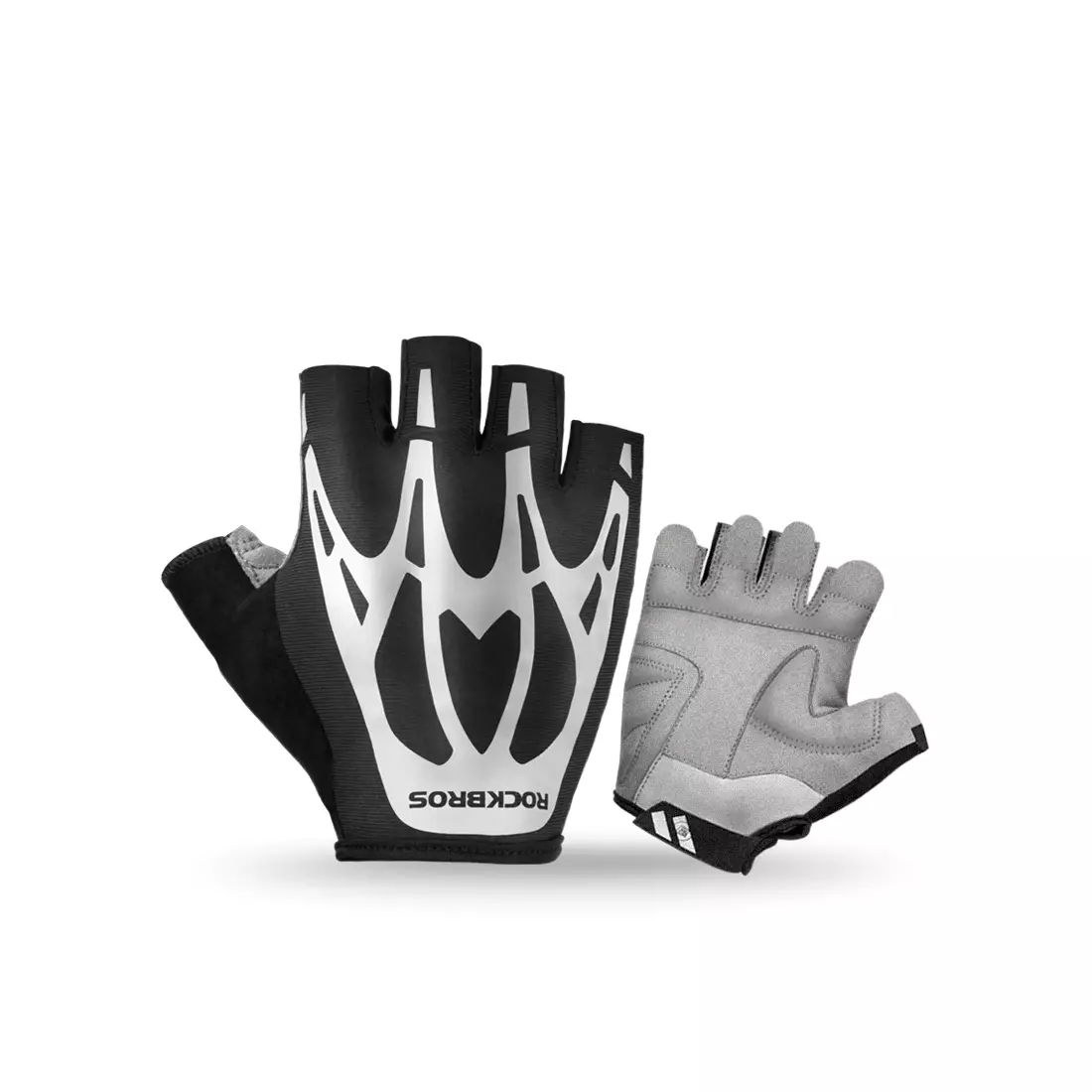 Rockbros cyklistické rukavice s krátkym prstom, čierne S227-BK