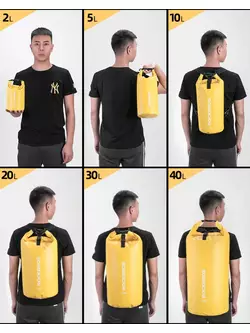 Rockbros vodeodolný batoh / vrece 20L, žltý ST-005Y