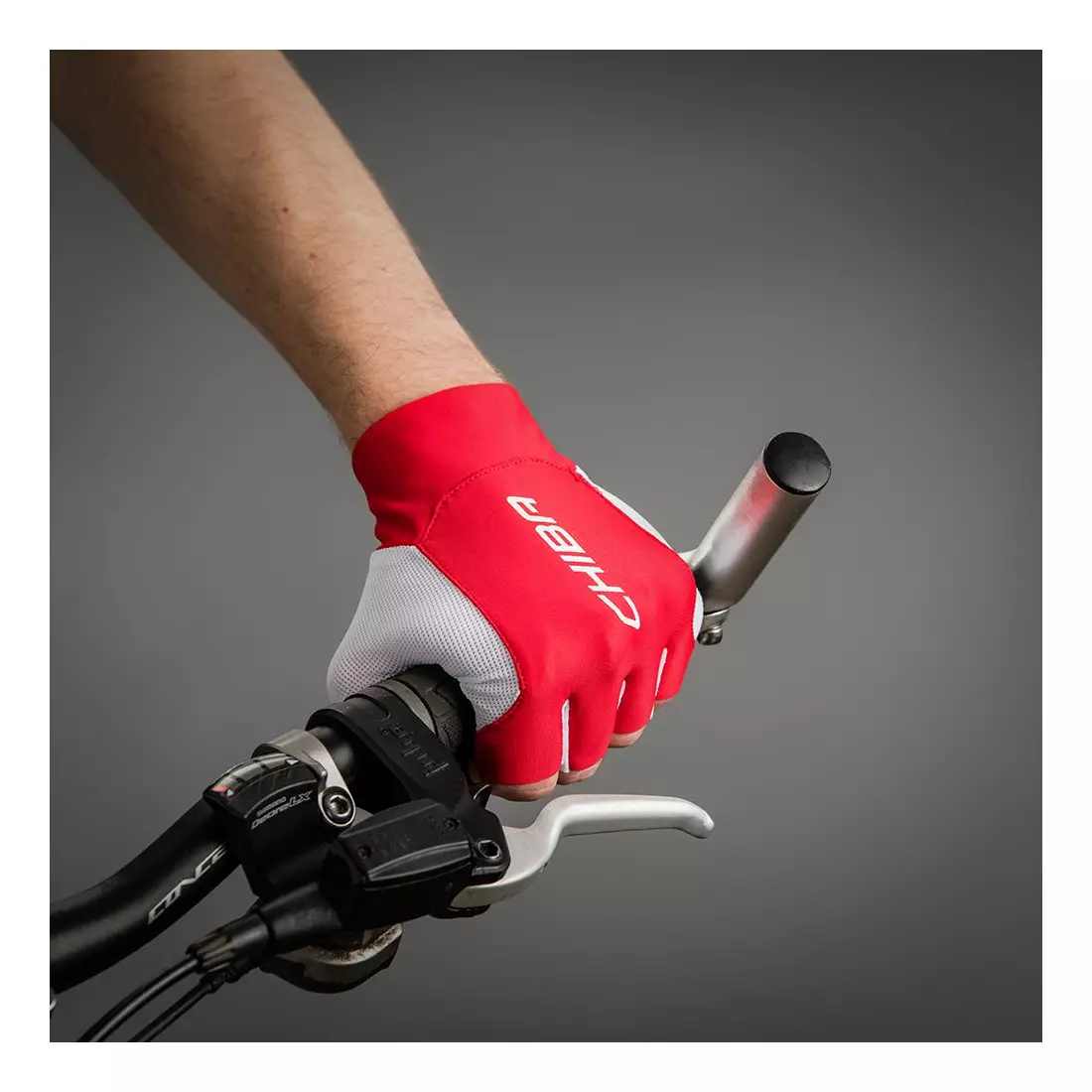 CHIBA MISTRAL cyklistické rukavice, červené 3030420