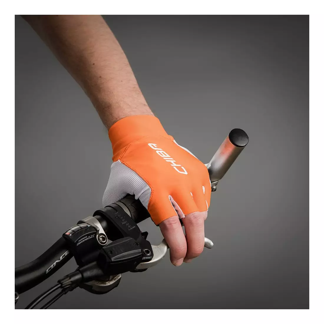 CHIBA MISTRAL cyklistické rukavice, oranžové 3030420