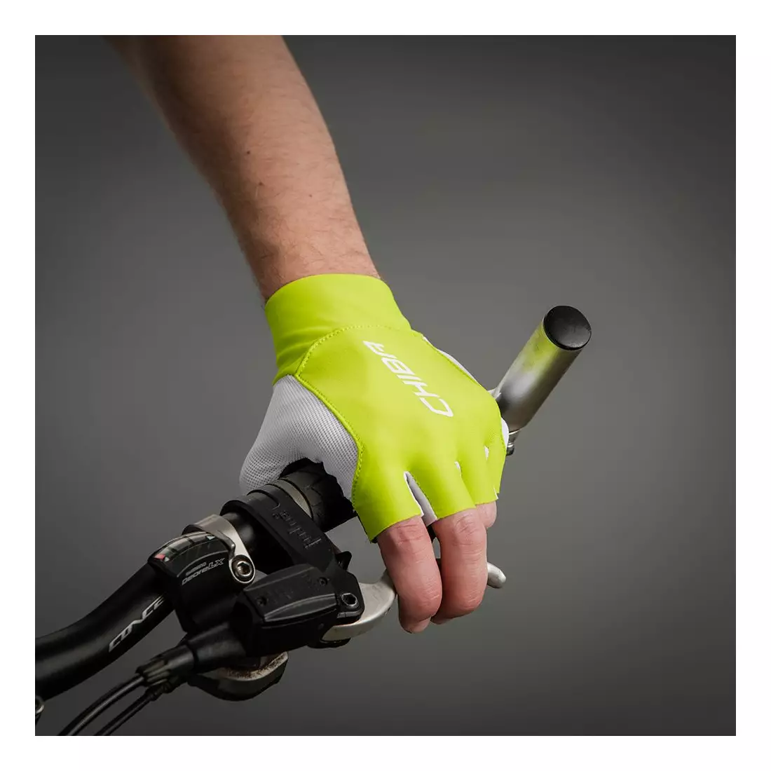 CHIBA MISTRAL cyklistické rukavice, zelené 3030420
