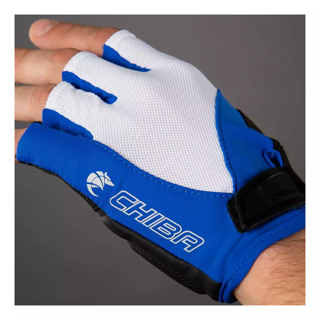 CHIBA SPORT PRO cyklistické rukavice, modré a biele 3040218