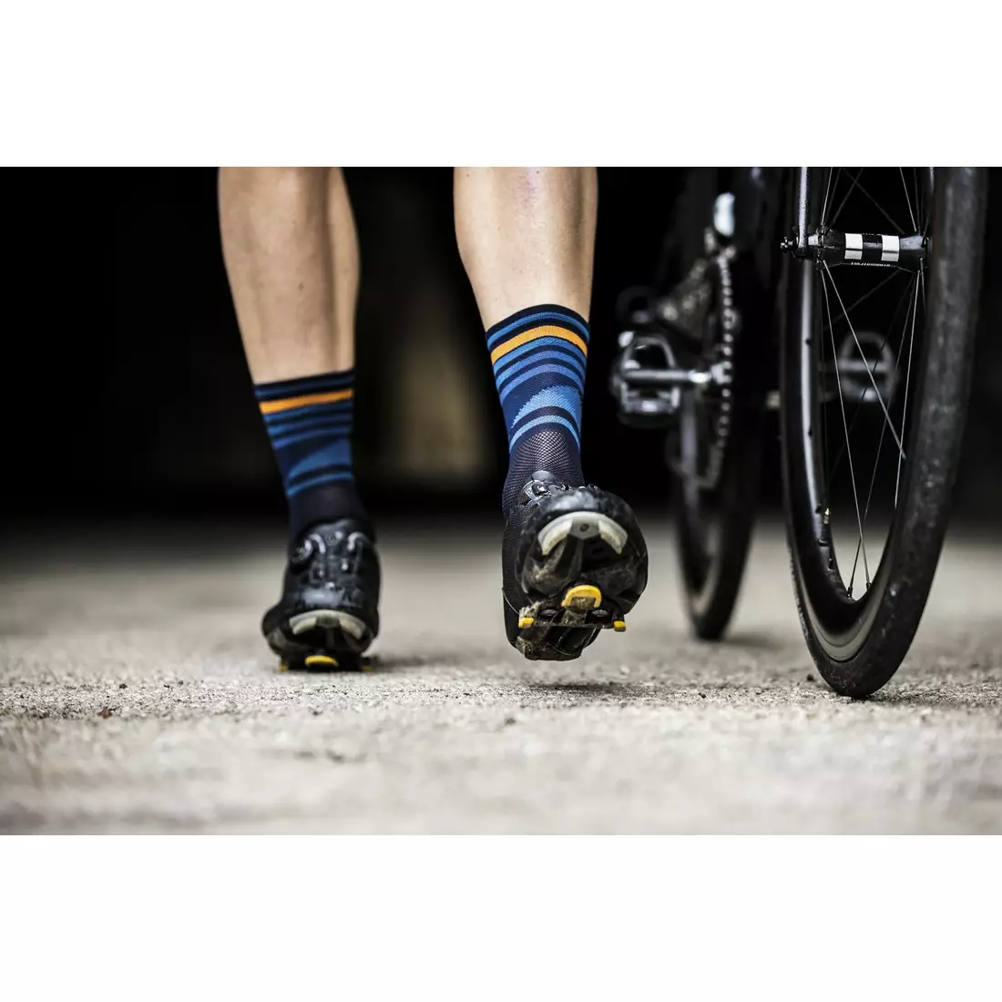 ROGELLI pánske cyklistické ponožky STRIPE Oranžová