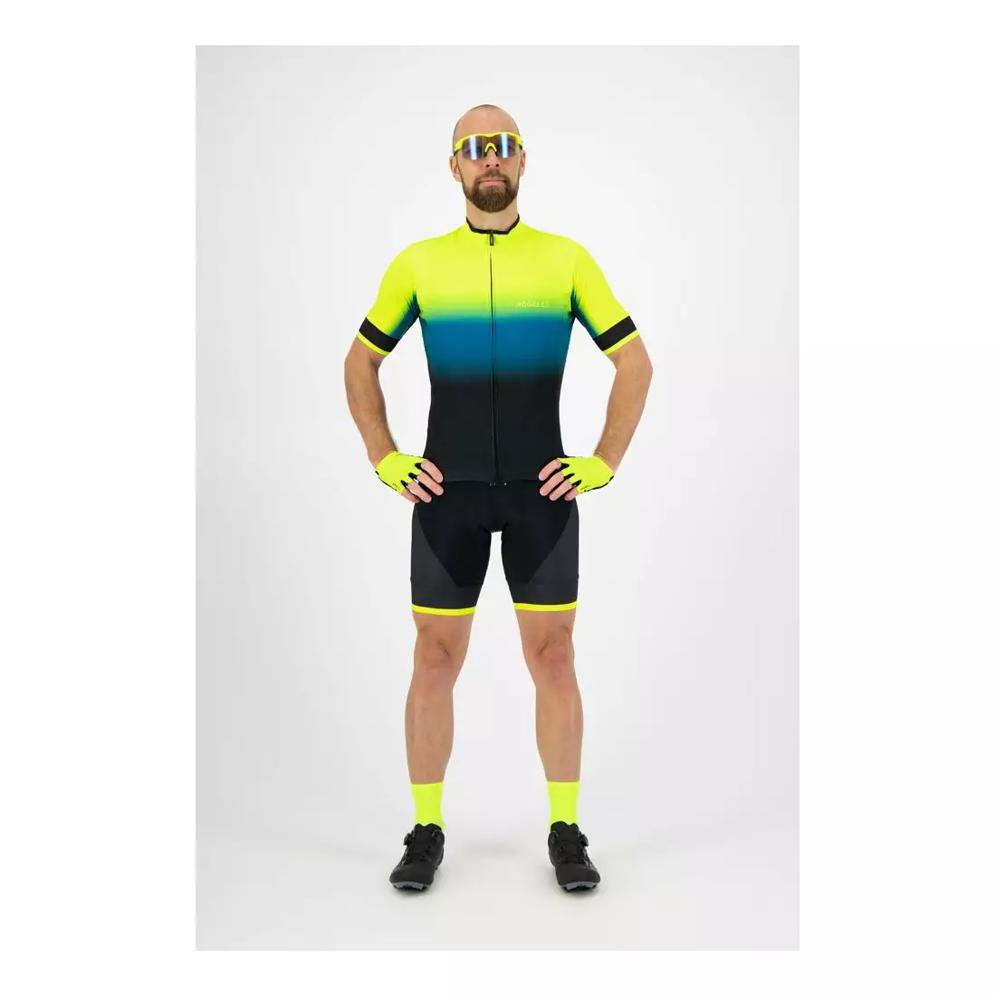 ROGELLI pánske tričko na bicykel HORIZON yellow/blue 001.416