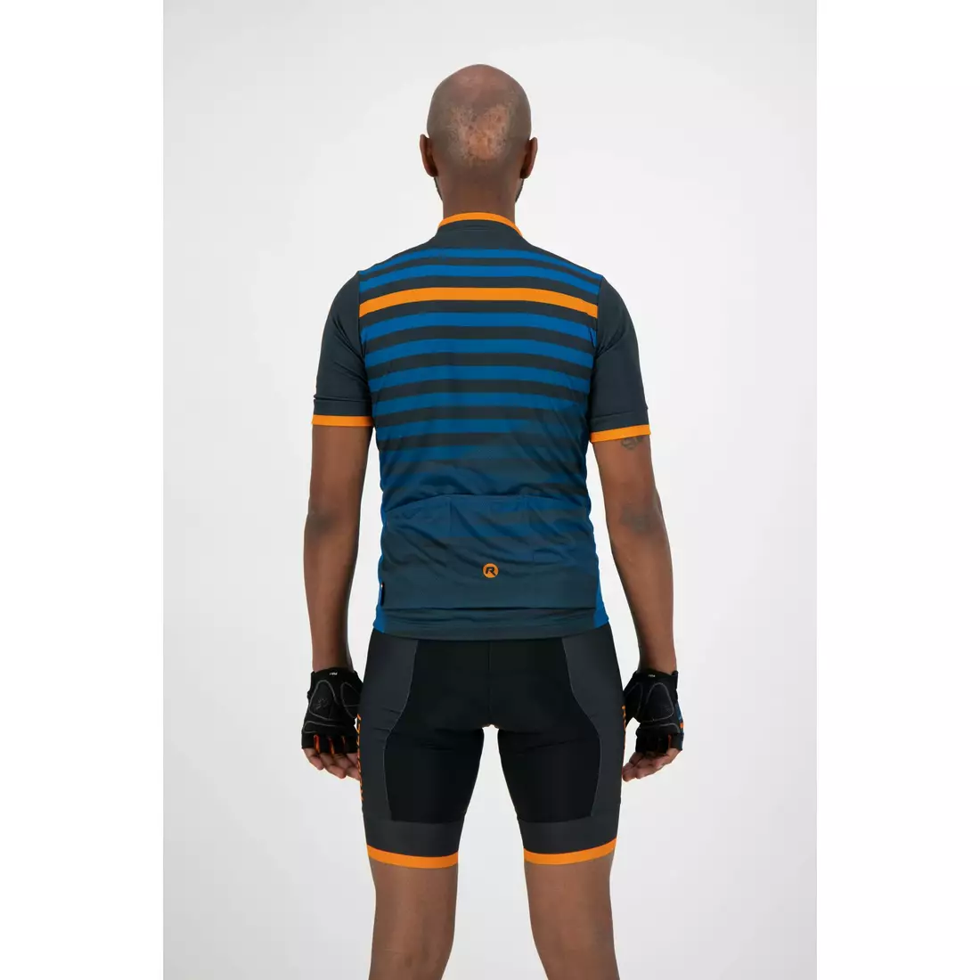ROGELLI pánske tričko na bicykel STRIPE blue/orange 001.102