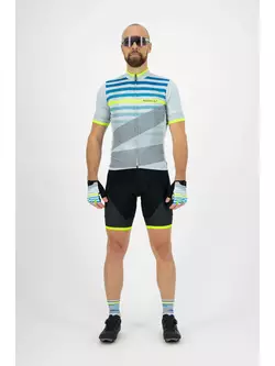 ROGELLI pánske tričko na bicykel STRIPE grey/green 001.101