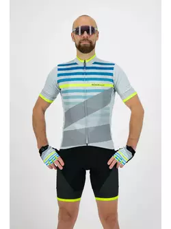 ROGELLI pánske tričko na bicykel STRIPE grey/green 001.101