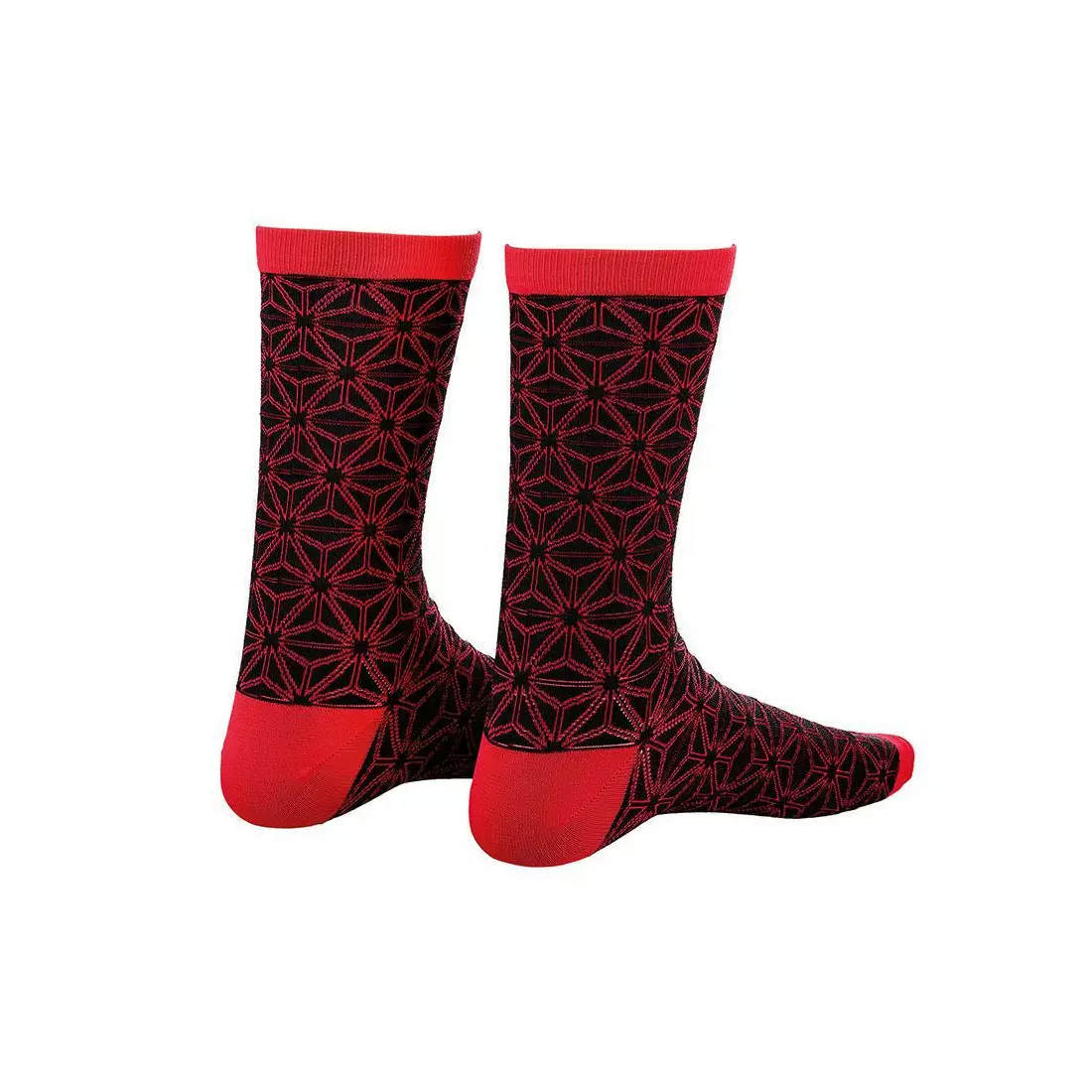 SUPACAZ cyklistické ponožky ASANOHA black/red