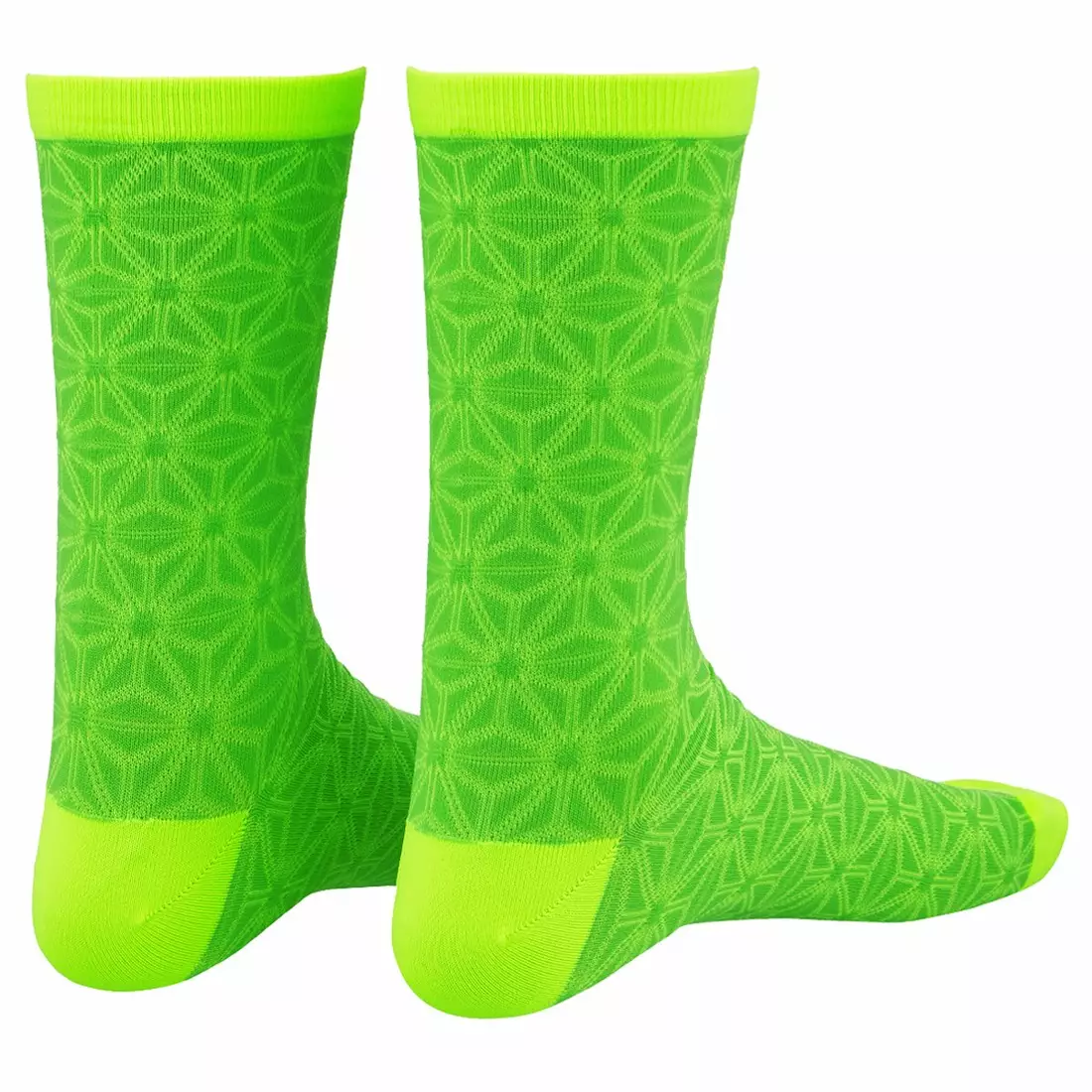 SUPACAZ cyklistické ponožky ASANOHA neon yellow/neon green