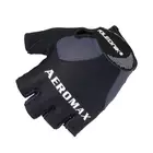 Cyklistické rukavice POLEDNIK AEROMAX, farba: Čierna