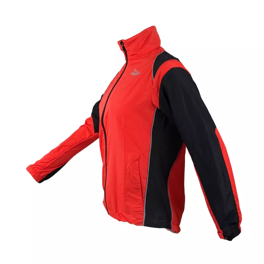 ROGELLI RUN ELVI - ultraľahká dámska bunda do dažďa, červená - čierna