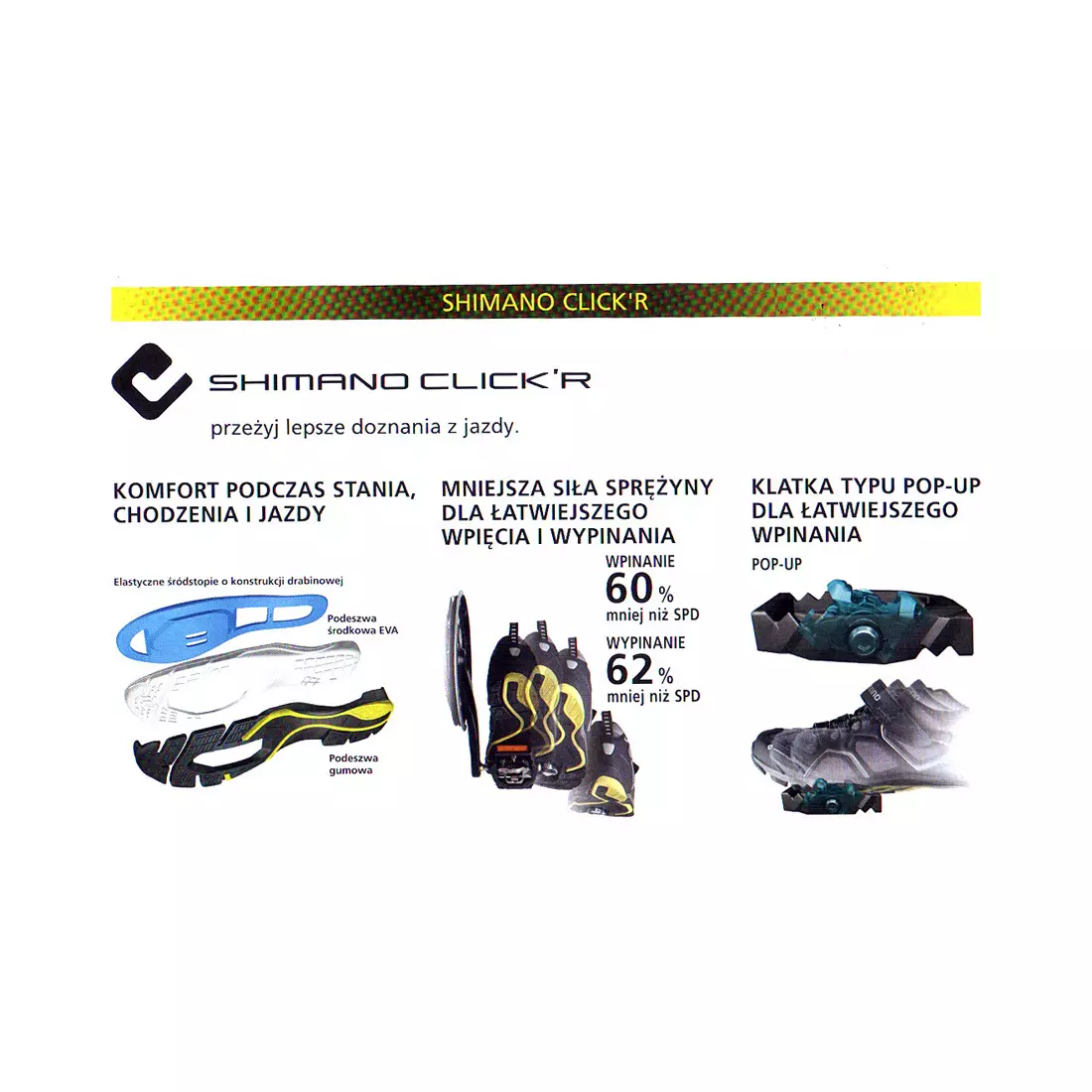 SHIMANO SH-CT45 - rekreačná cyklistická obuv so systémom CLICK'R