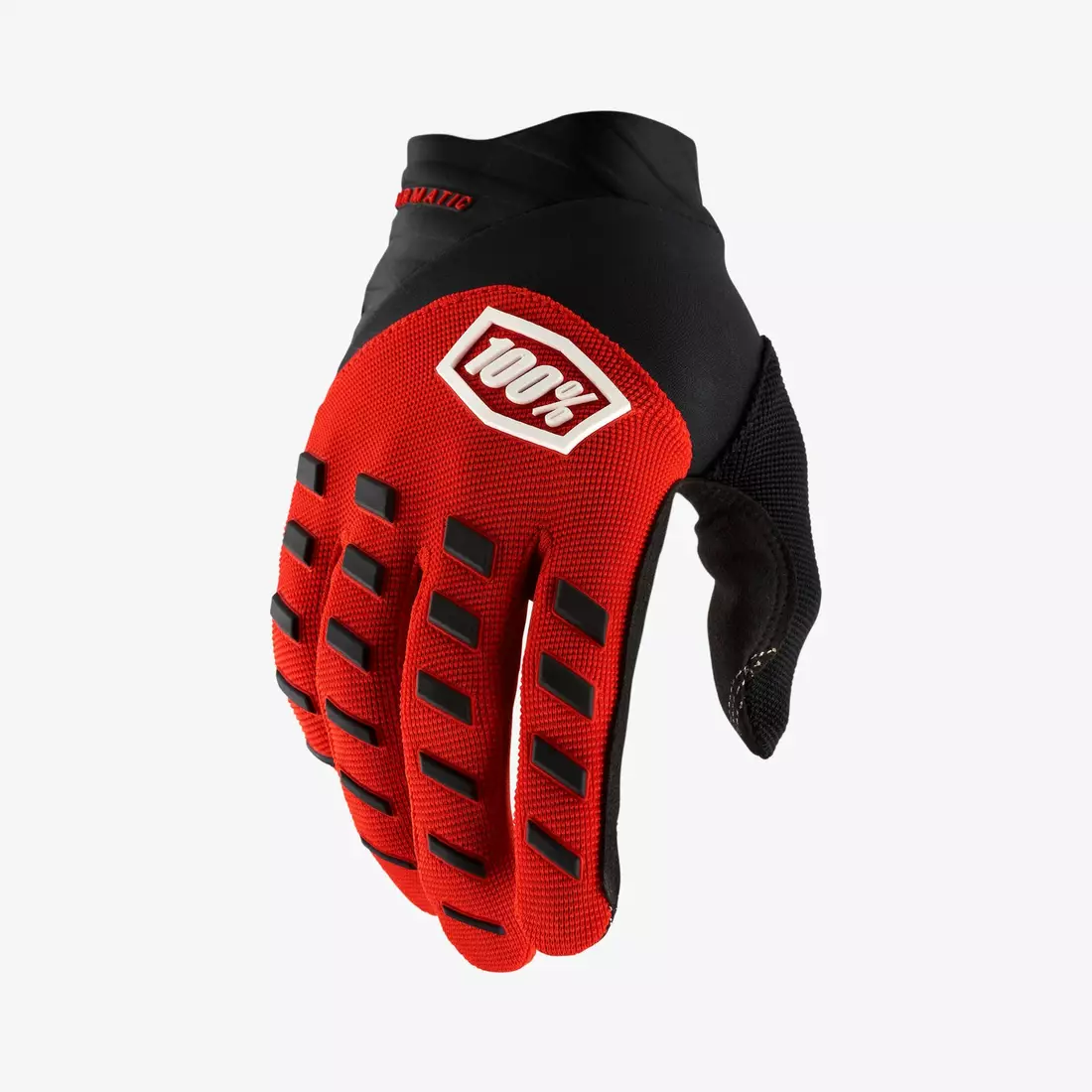 100% AIRMATIC Cyklistické rukavice, čierno-červené