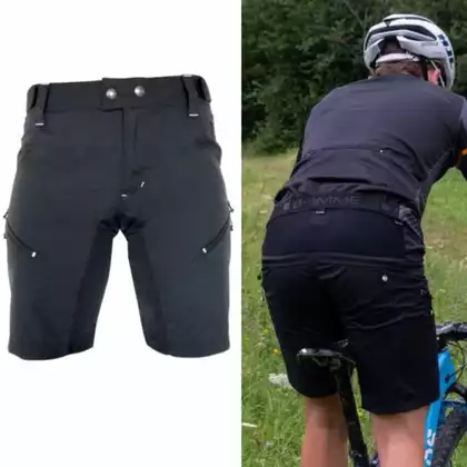 Biemme E-BIKE pánske cyklistické šortky, čierna