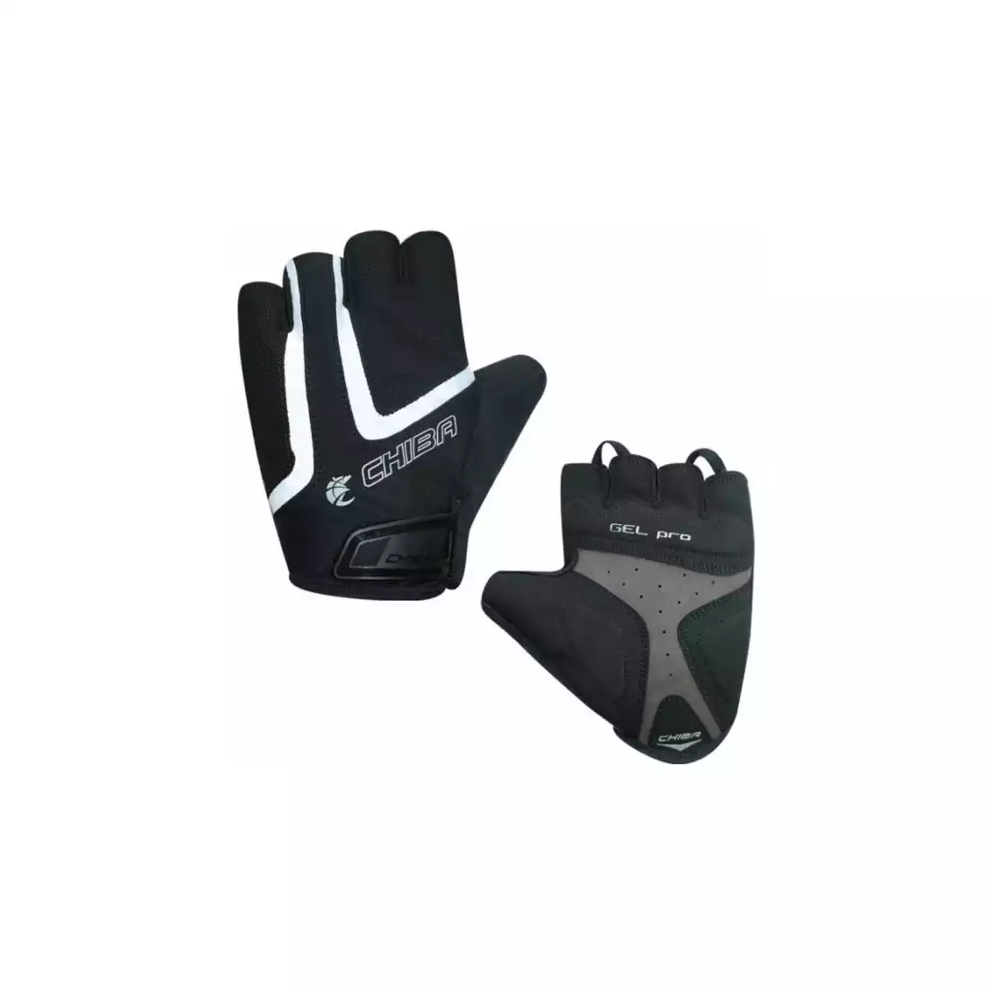 CHIBA GEL AIR REFLEX Cyklistické rukavice, čierna
