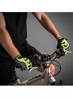 CHIBA cyklistické rukavice SAFETY REFLEX žltá