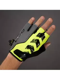 CHIBA cyklistické rukavice SAFETY REFLEX žltá