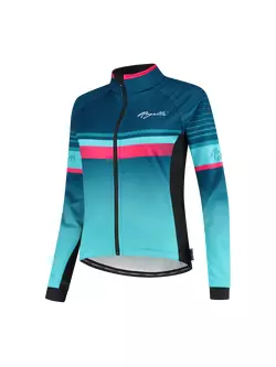 ROGELLI Dámska zimná cyklistická bunda IMPRESS modro-ružová
