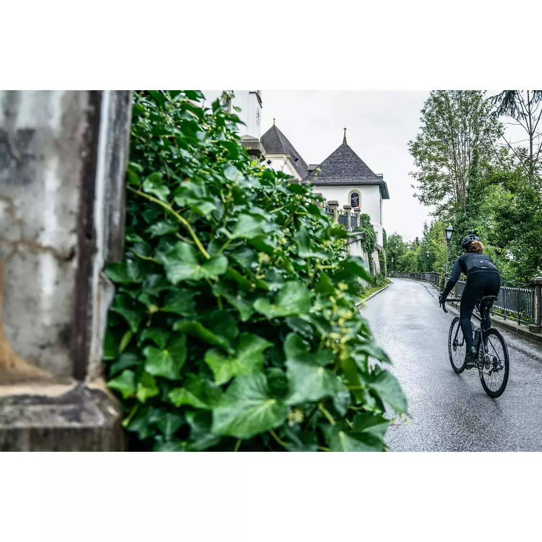 ROGELLI dámske cyklistické nohavice so trakmi NERO čierna 