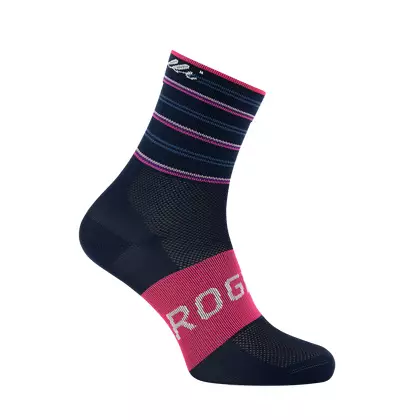 ROGELLI dámske cyklistické ponožky STRIPE modro-ružová