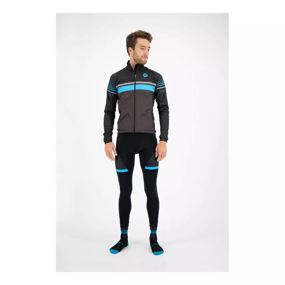 ROGELLI pánske cyklistické nohavice so šľapkami FUSE black/blue