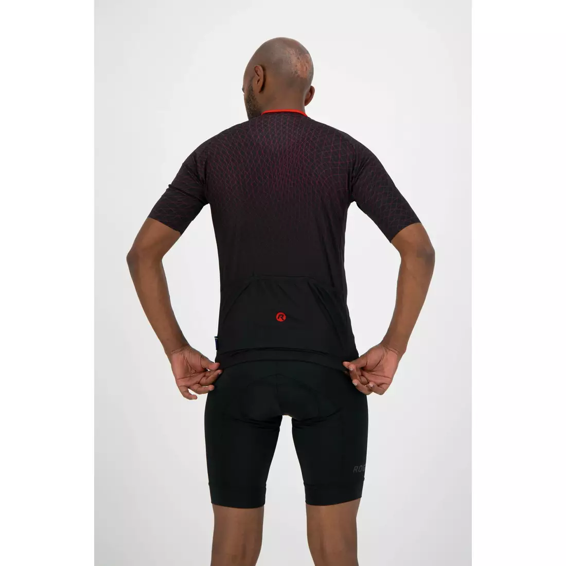 ROGELLI pánske tričko na bicykel WEAVE black/red 001.332