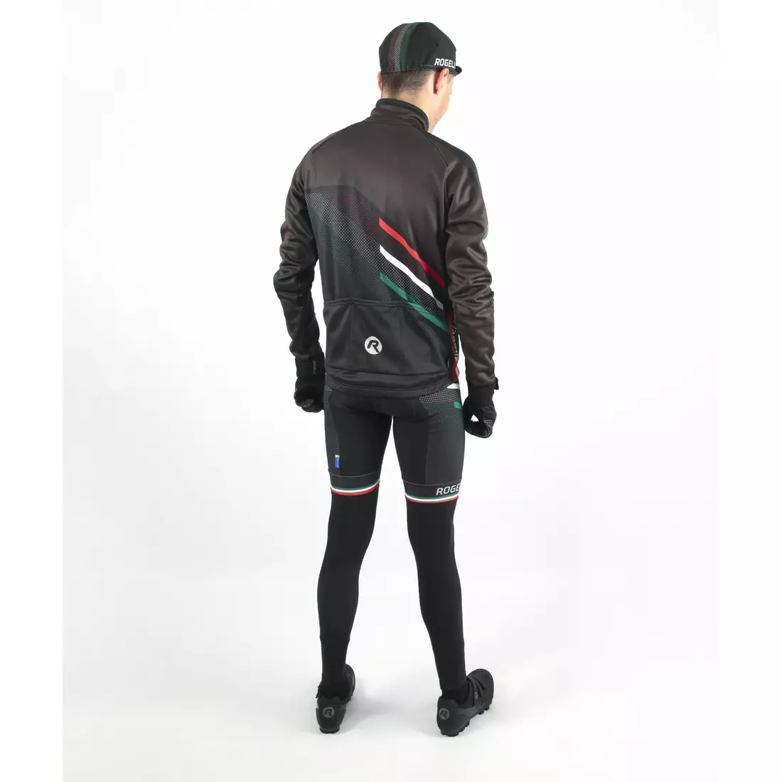 ROGELLI pánske zateplené cyklistické nohavice so trakmi TEAM 2.0 black