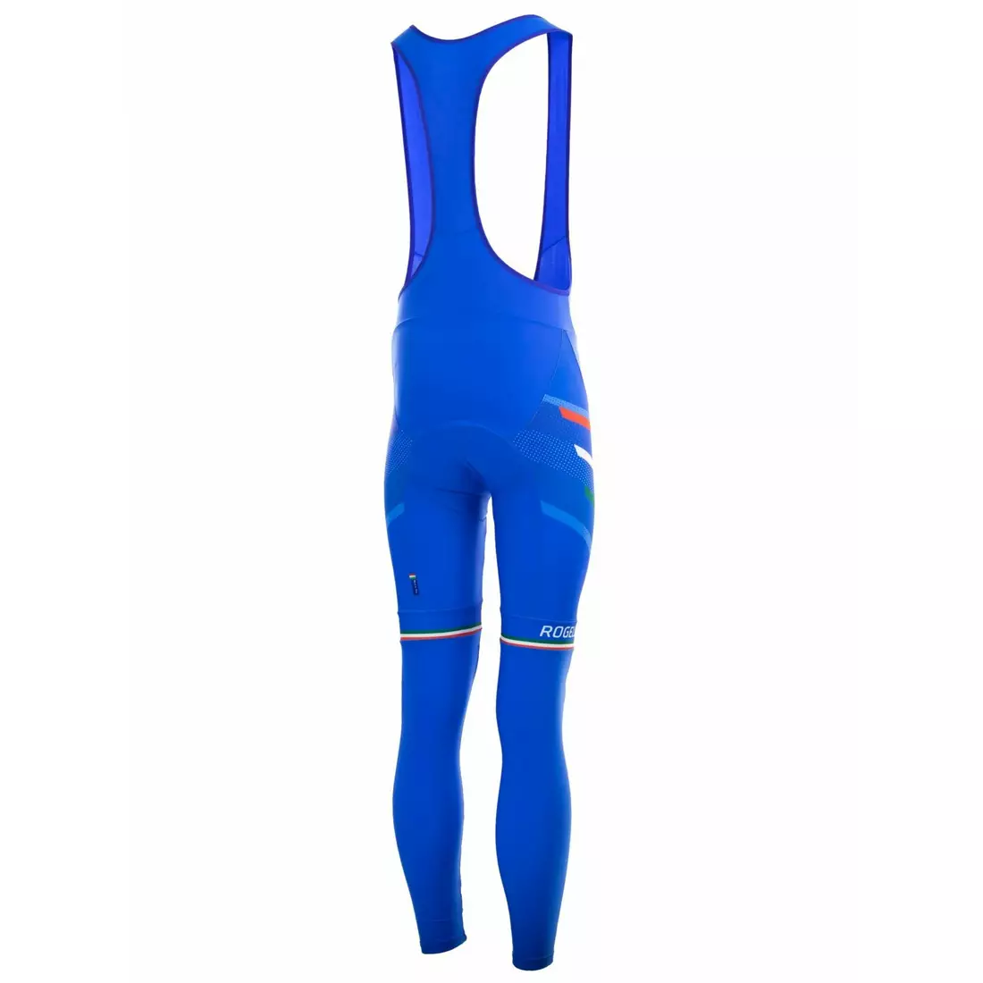 ROGELLI pánske zateplené cyklistické nohavice so trakmi TEAM 2.0, blue