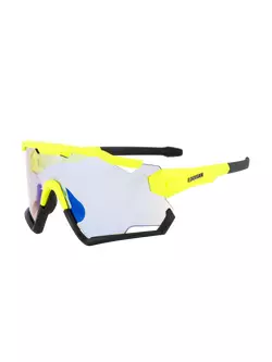 ROGELLI športové okuliare s vymeniteľnými sklami SWITCH žltý fluór
