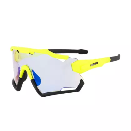 ROGELLI športové okuliare s vymeniteľnými sklami SWITCH žltý fluór