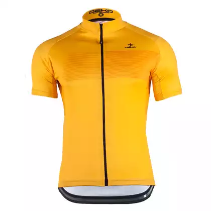 DEKO STYLE-0421 pánsky cyklistický dres s krátkym rukávom, žltá