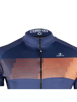 DEKO STYLE-0421 pánsky cyklistický dres s krátkym rukávom, námornícka modrá