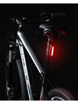 FORCE zadné svetlo na bicykel COB 29LM 16x LED USB 45372