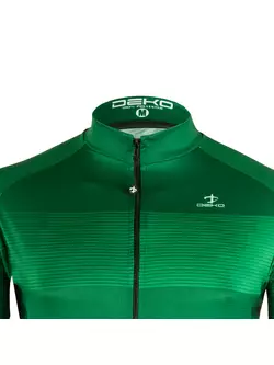 [Set] DEKO STYLE-0421 pánsky cyklistický dres s krátkym rukávom, zelená + DEKO POCKET pánske cyklistické kraťasy, čierna