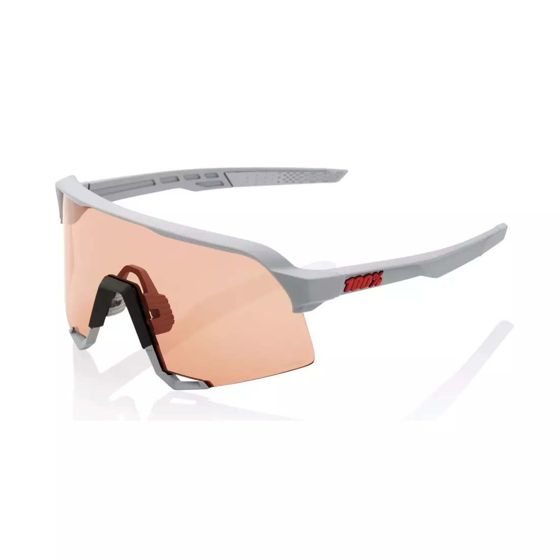 100% športové okuliare S3 (HiPER Coral Lens) Soft Tact Stone Grey STO-61034-424-01