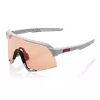 100% športové okuliare S3 (HiPER Coral Lens) Soft Tact Stone Grey STO-61034-424-01