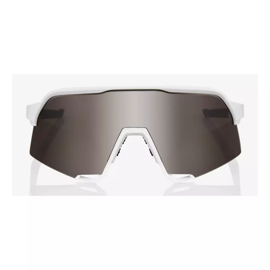 100% športové okuliare S3 (HiPER Silver Mirror Lens) Matte White STO-61034-404-02