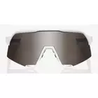 100% športové okuliare S3 (HiPER Silver Mirror Lens) Matte White STO-61034-404-02