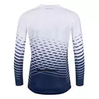 FORCE Cyklistický dres s dlhým rukávom MTB ANGLE, biela a modrá, 9001430