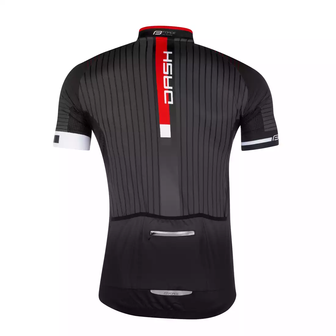 FORCE DASH Cyklistický dres, sivý a čierny