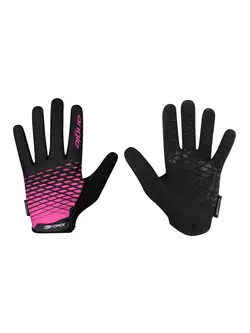 FORCE Dámske cyklistické rukavice MTB ANGLE, ružová a čierna 905723