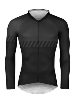 FORCE FASHION Cyklistická košeľa s dlhým rukávom, čierno-šedá