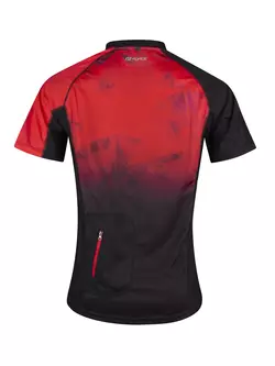 FORCE MTB CORE voľný cyklistický dres, červená čierna