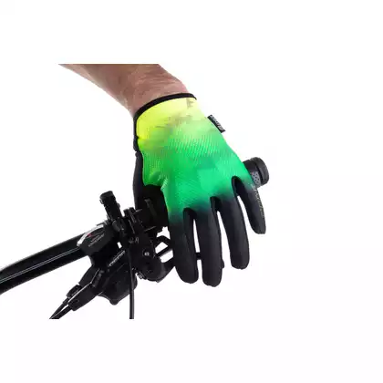 FORCE unisex cyklistické rukavice MTB CORE fluo green 9057293